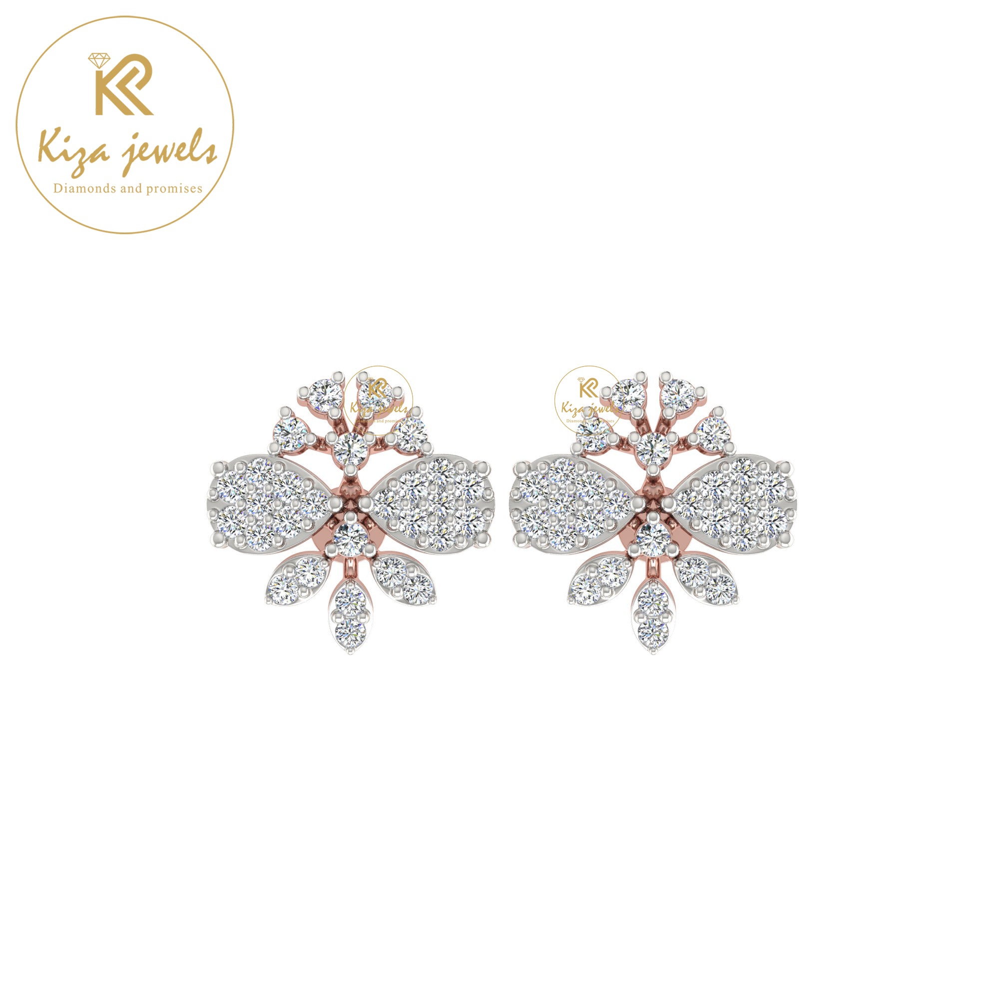 0.55 TDW Round Cut Diamond Women's Stud Earring
