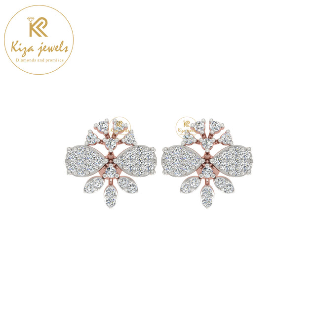 0.55 TDW Round Cut Diamond Women's Stud Earring