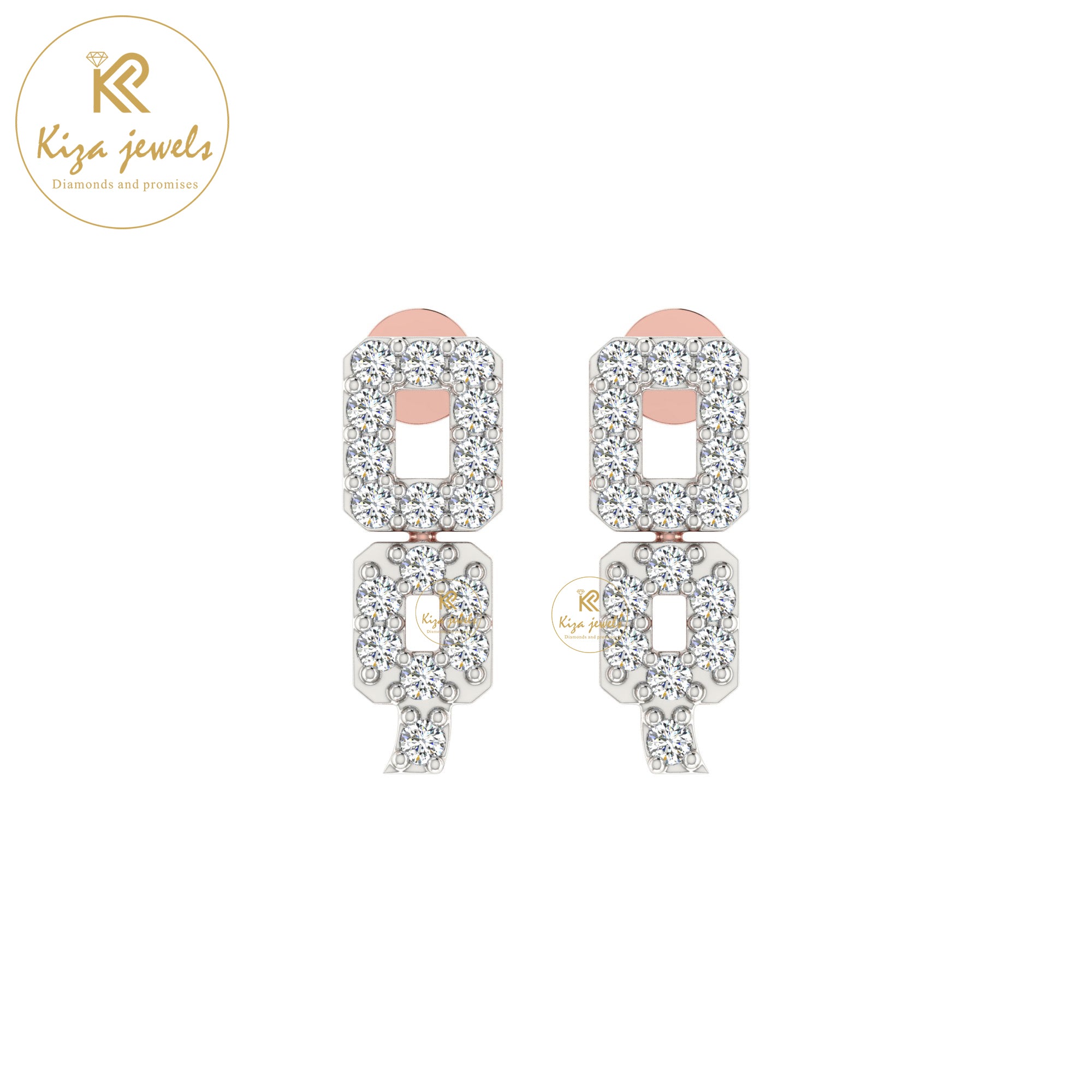 0.28 TDW Round Cut Diamond Women's Stud Earring