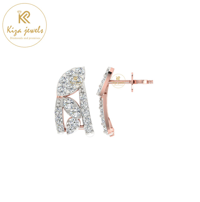 0.45 TDW Round Cut Diamond Women's Stud Earring