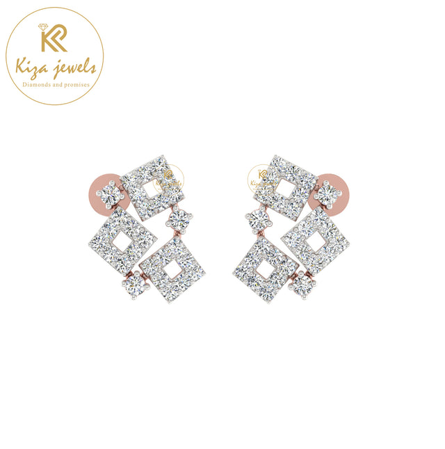0.49 TDW Round Cut Diamond Women's Stud Earring