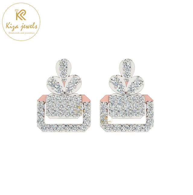 0.69 TDW Round Cut Diamond Women's Stud Earring