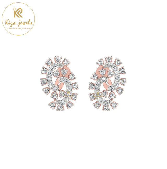 0.42 TDW Round Cut Diamond Women's Stud Earring
