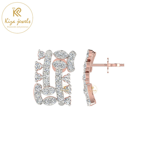 0.55 TDW Round Cut Diamond Women's Stud Earring