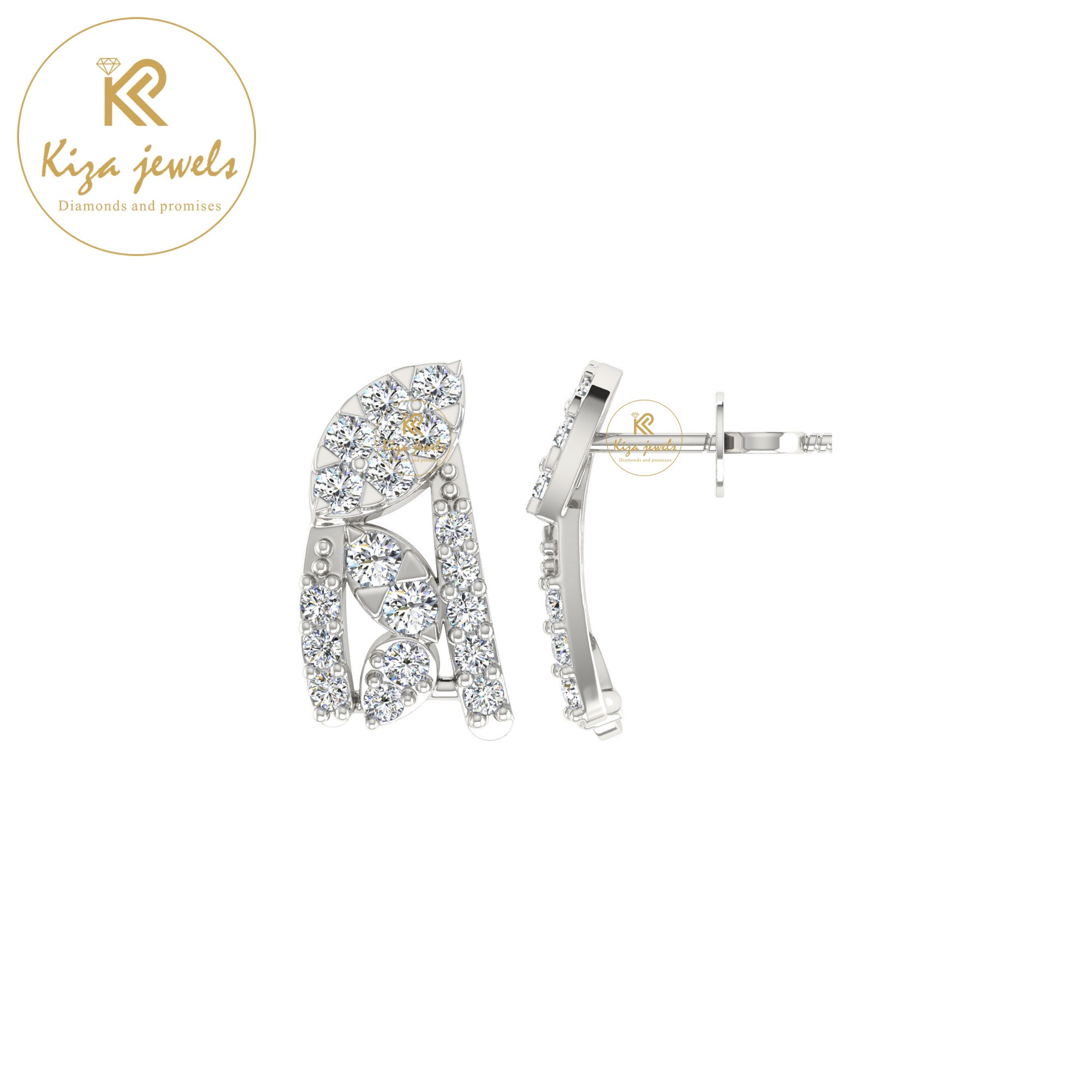 0.45 TDW Round Cut Diamond Women's Stud Earring