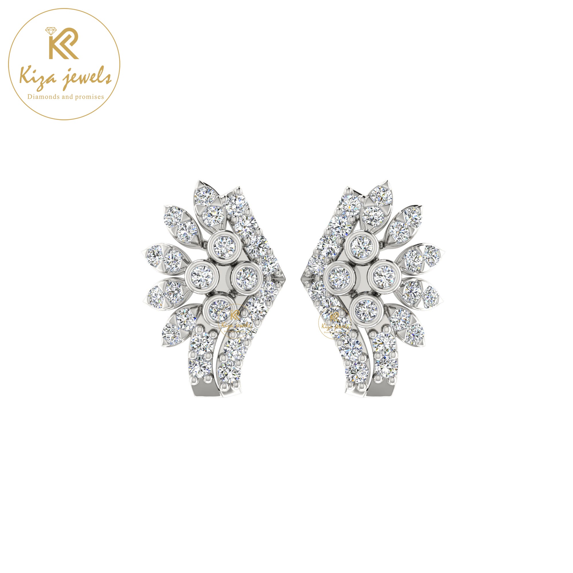 0.36 TDW Round Cut Diamond Women's Stud Earring