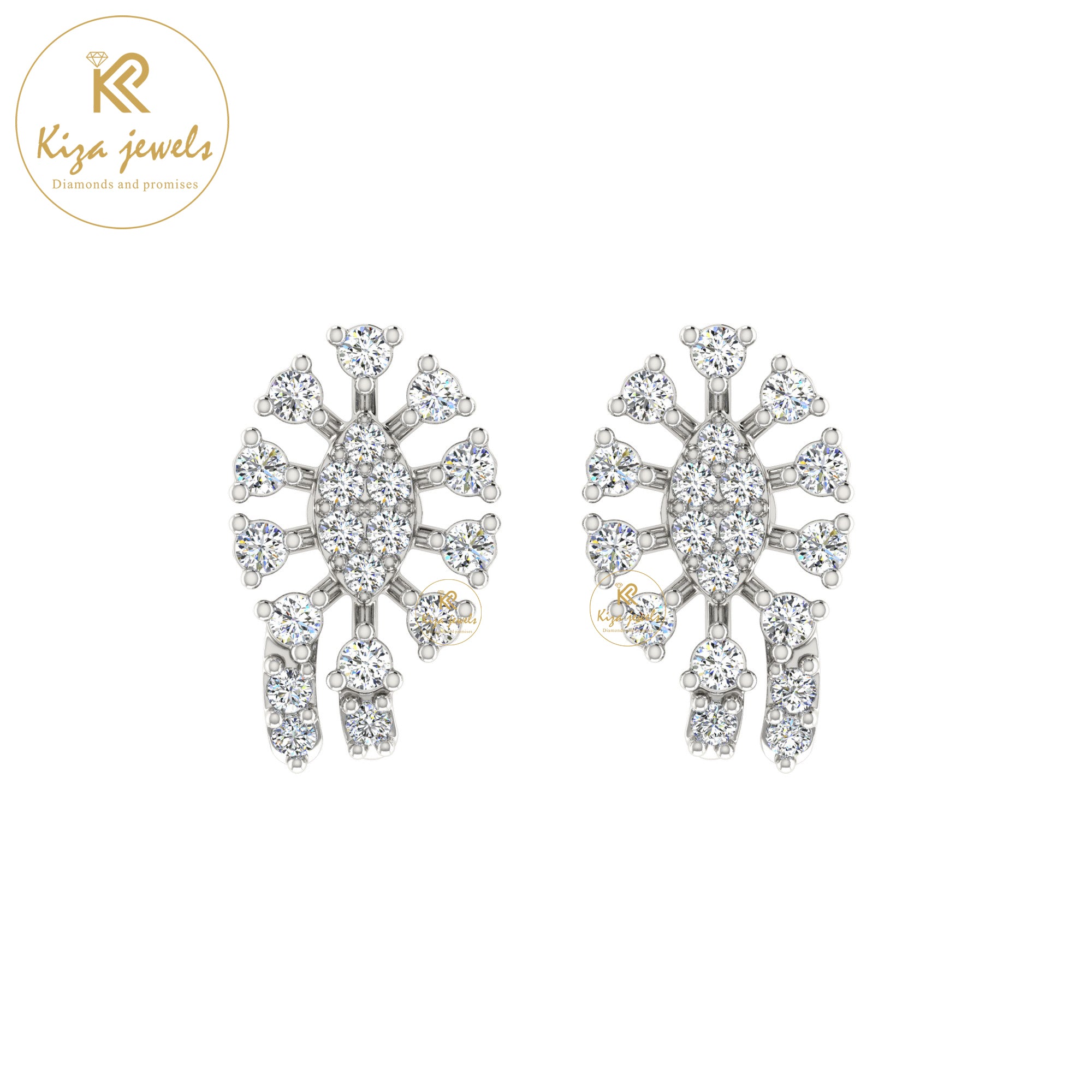 0.39 TDW Round Cut Diamond Women's Stud Earring