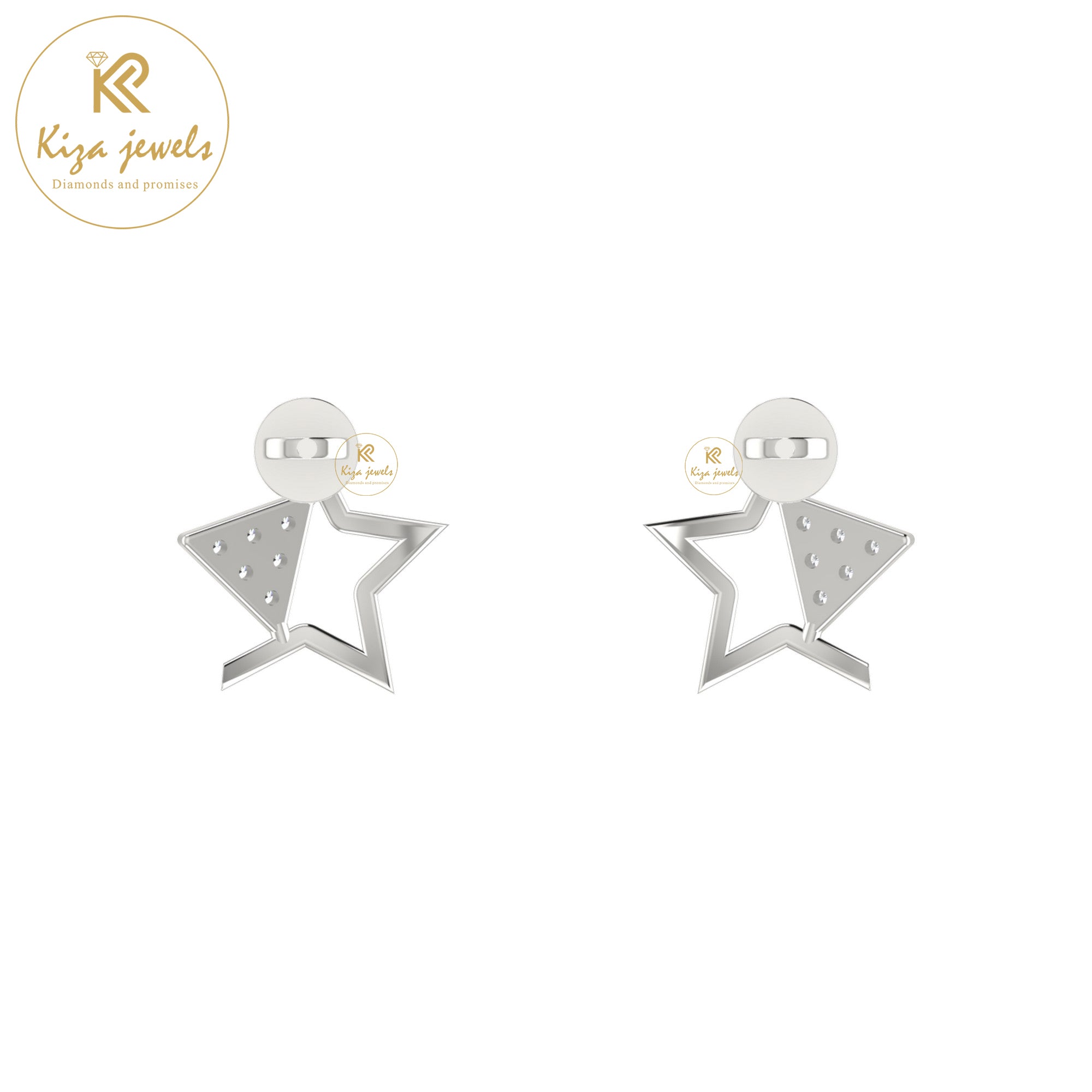 0.06 TDW Round Cut Diamond Women's Stud Earring