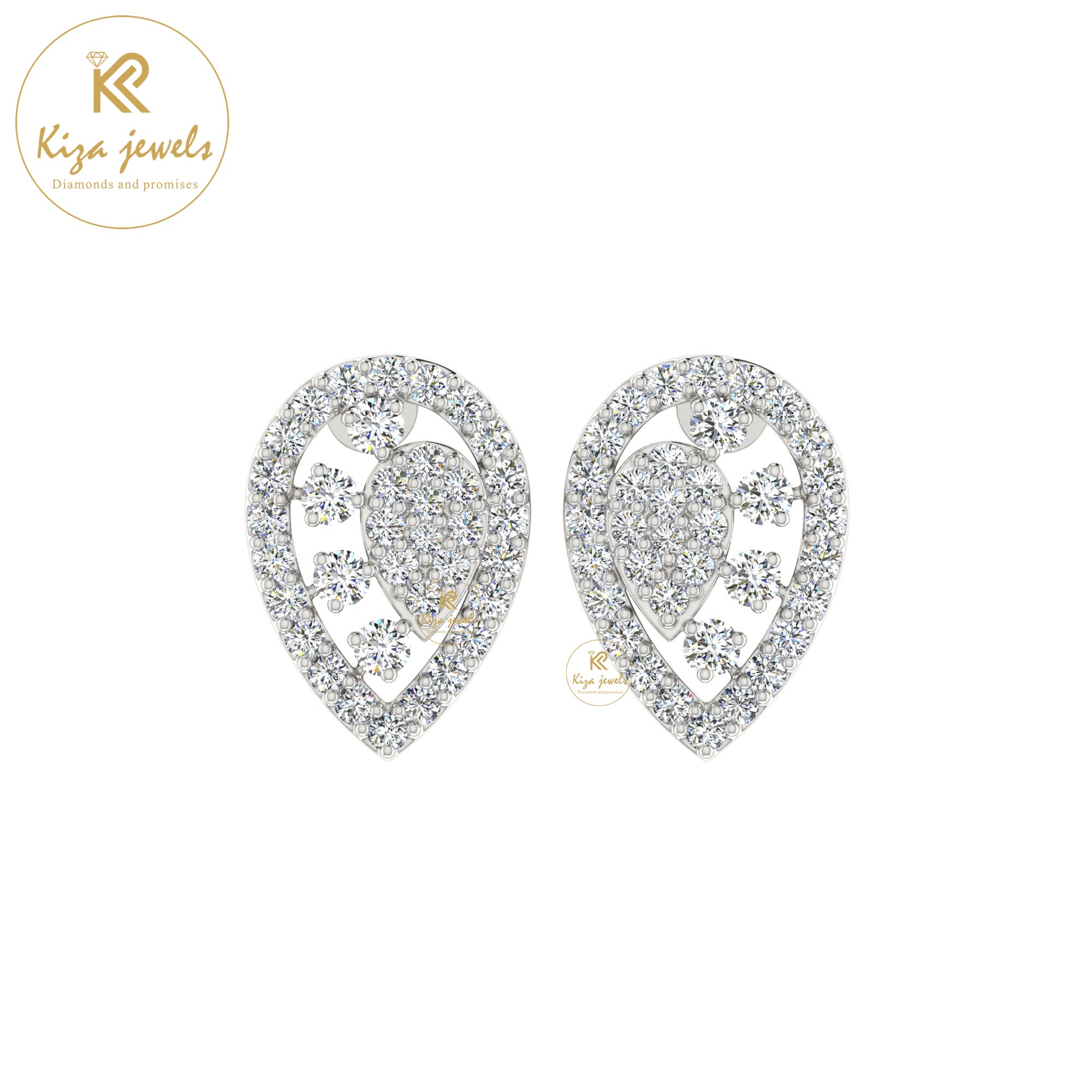 0.84 TDW Round Cut Diamond Women's Stud Earring