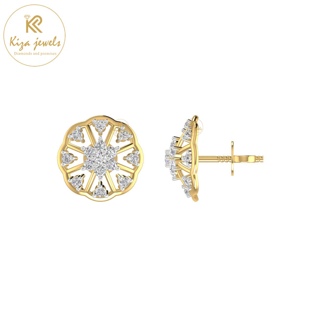 0.31 TDW Round Cut Diamond Stud Earring