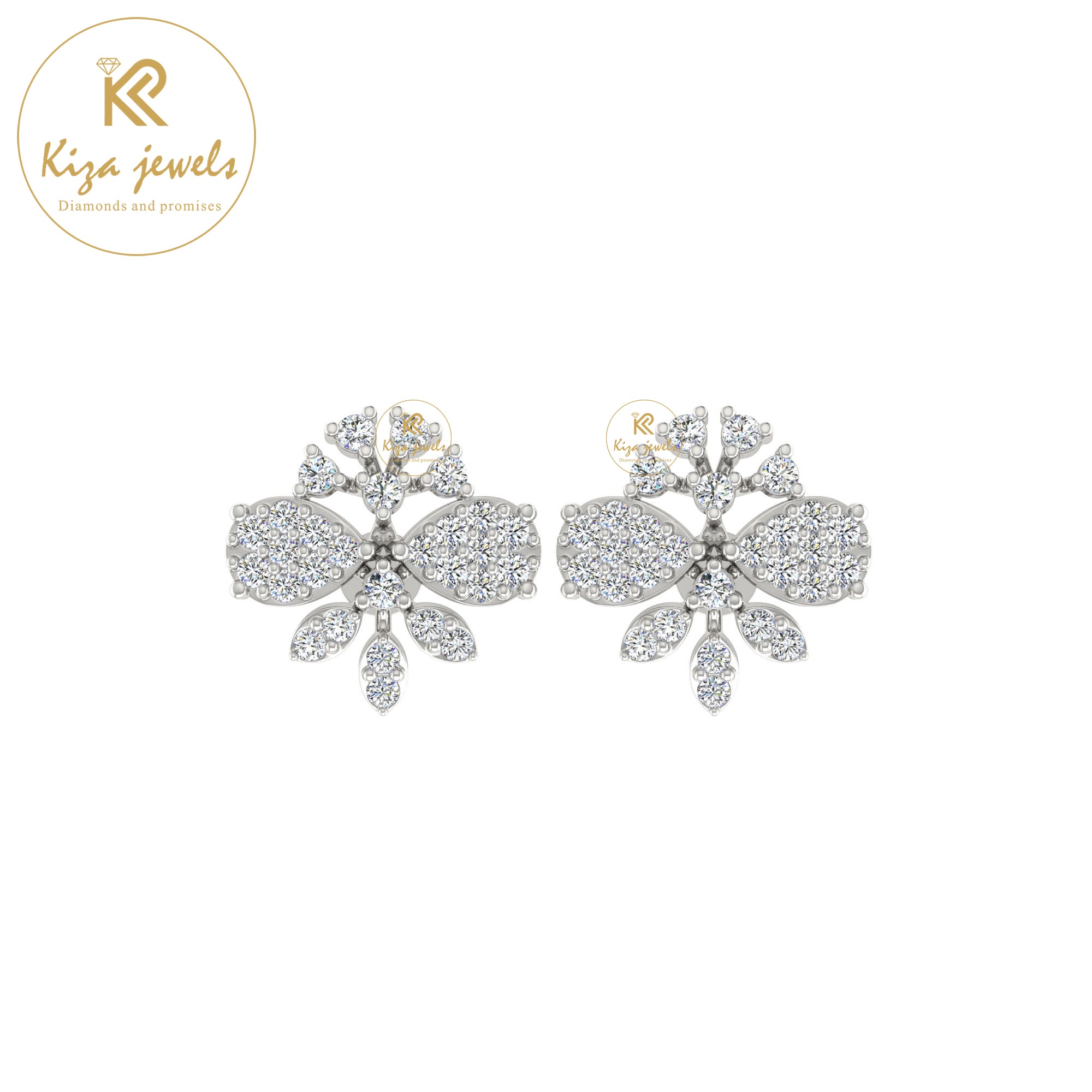 0.55 TDW Round Cut Diamond Women's Stud Earring