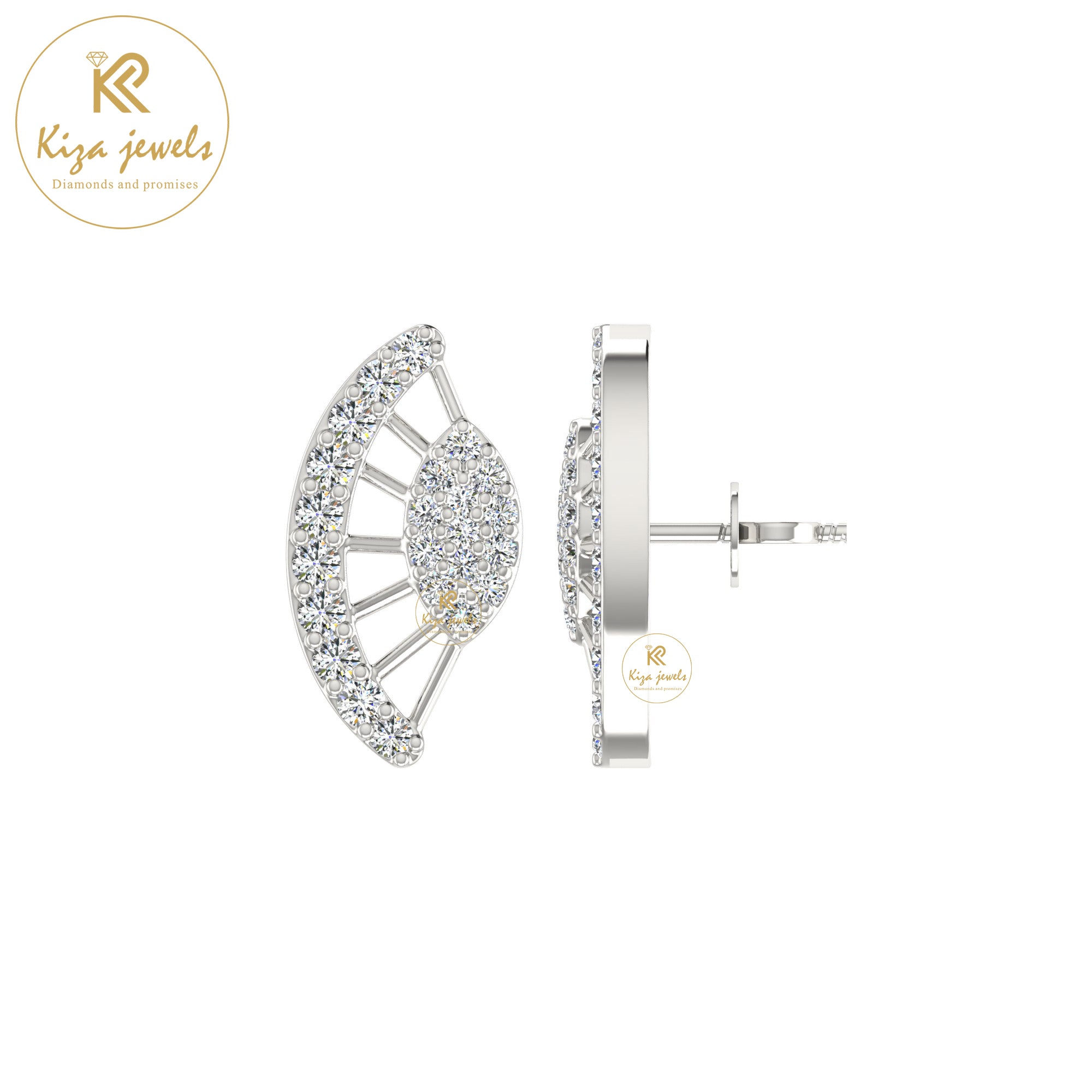 0.36 TDW Round Cut Diamond Women's Stud Earring