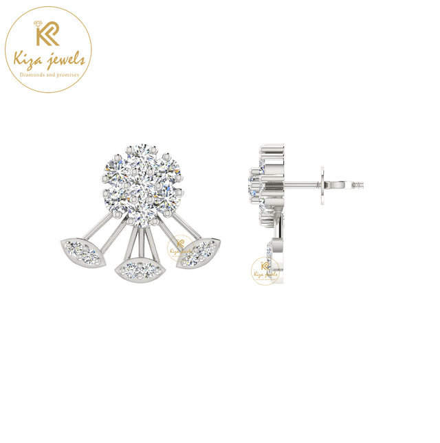 0.84 TDW Round Cut Diamond Women's Stud Earring