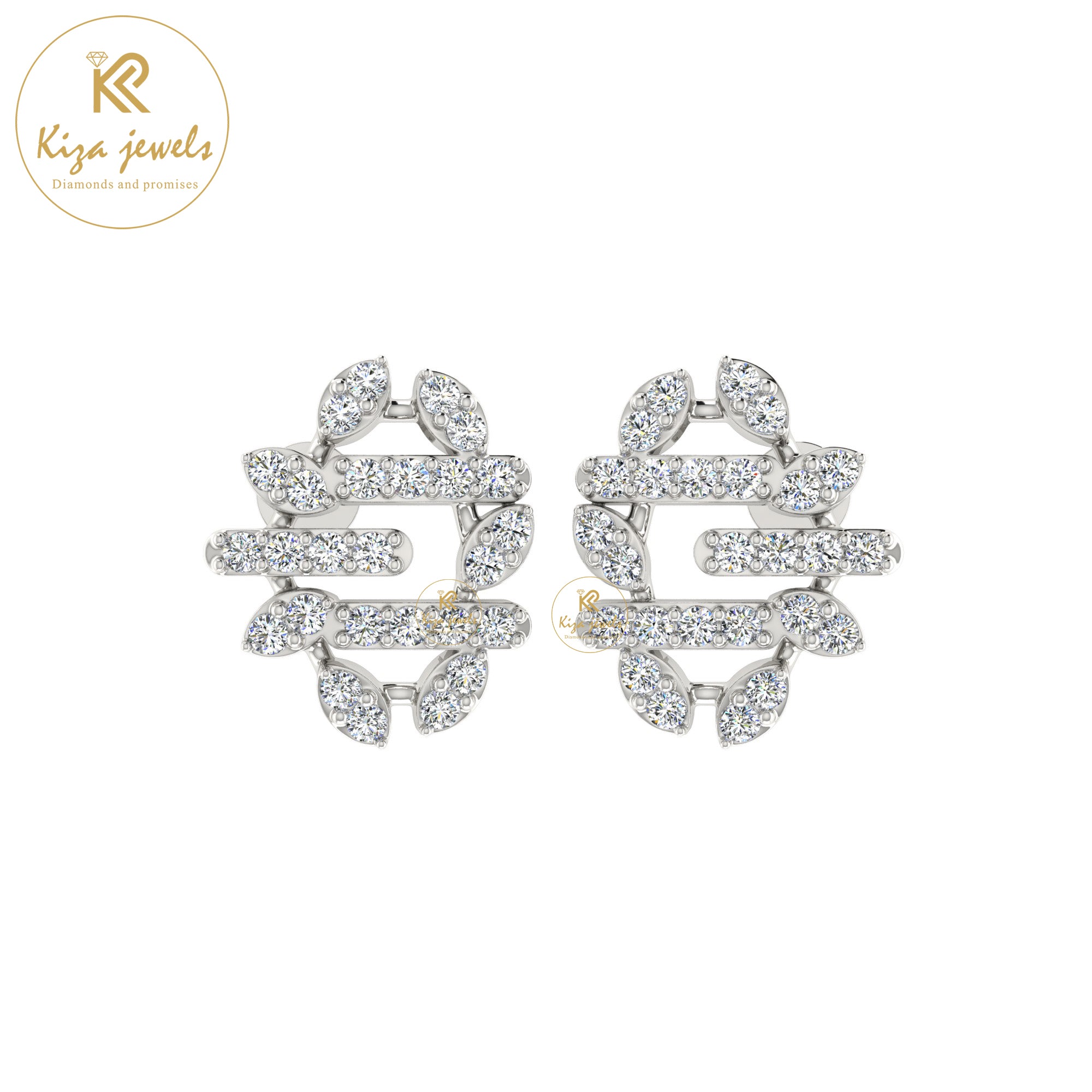0.43 TDW Round Cut Diamond Women's Stud Earring