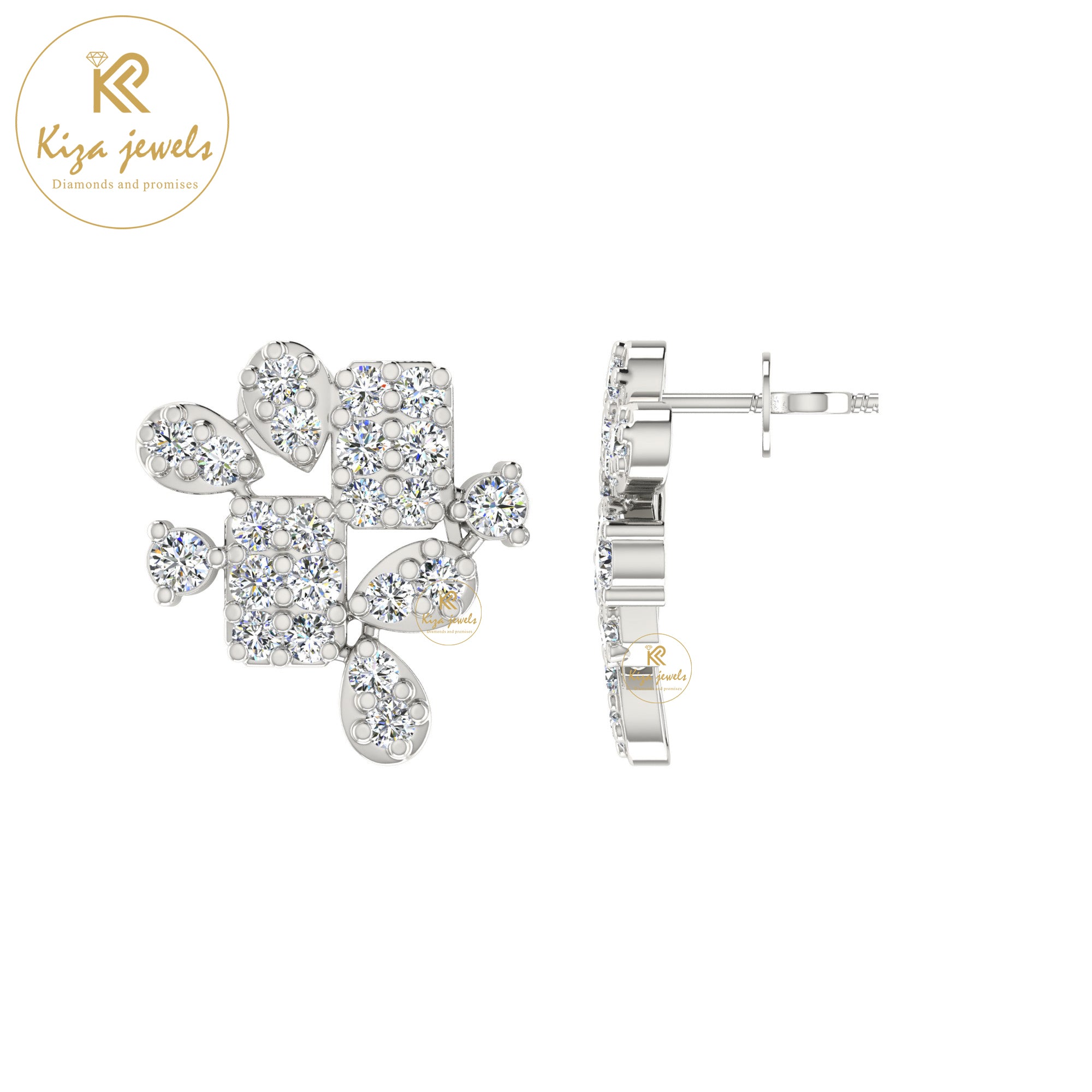 0.83 TDW Round Cut Diamond Women's Stud Earring