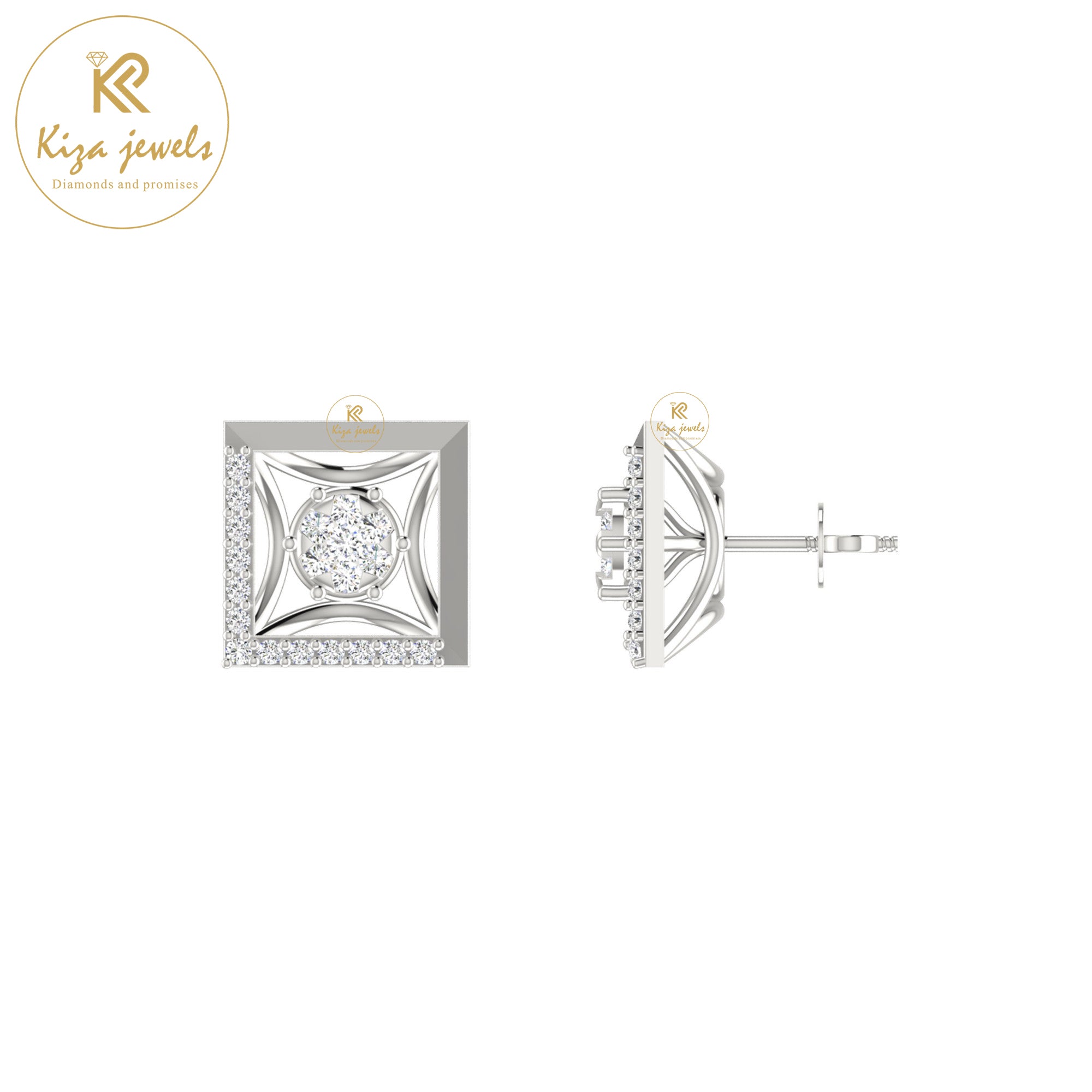 0.26 TDW Round Cut Diamond Women's Stud Earring