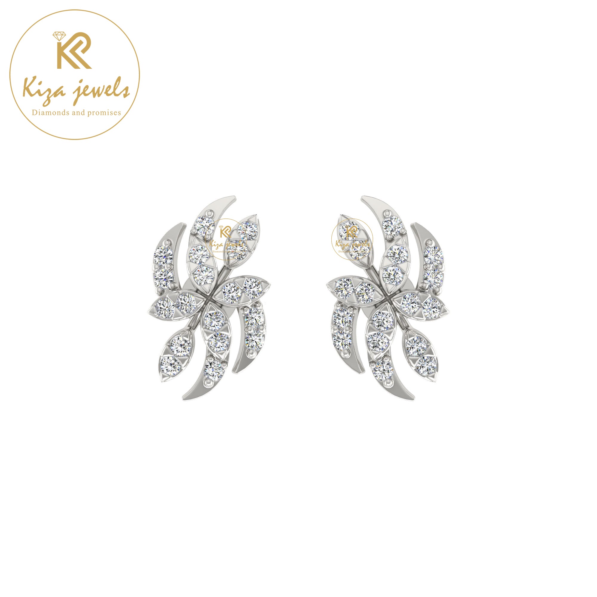 0.23 TDW Round Cut Diamond Womnen's Stud Earring