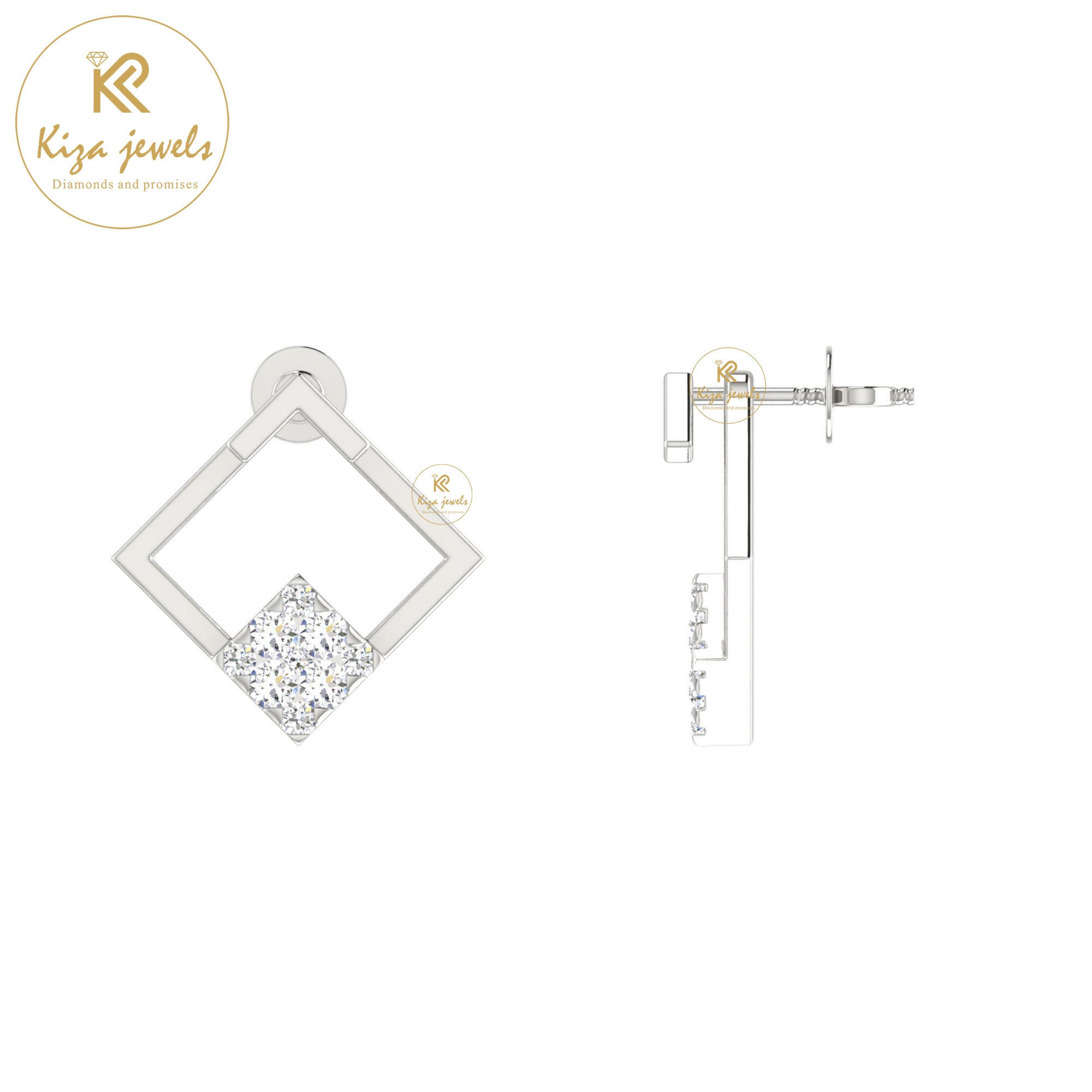 0.19 TDW Round Cut Diamond Women's Stud Earring