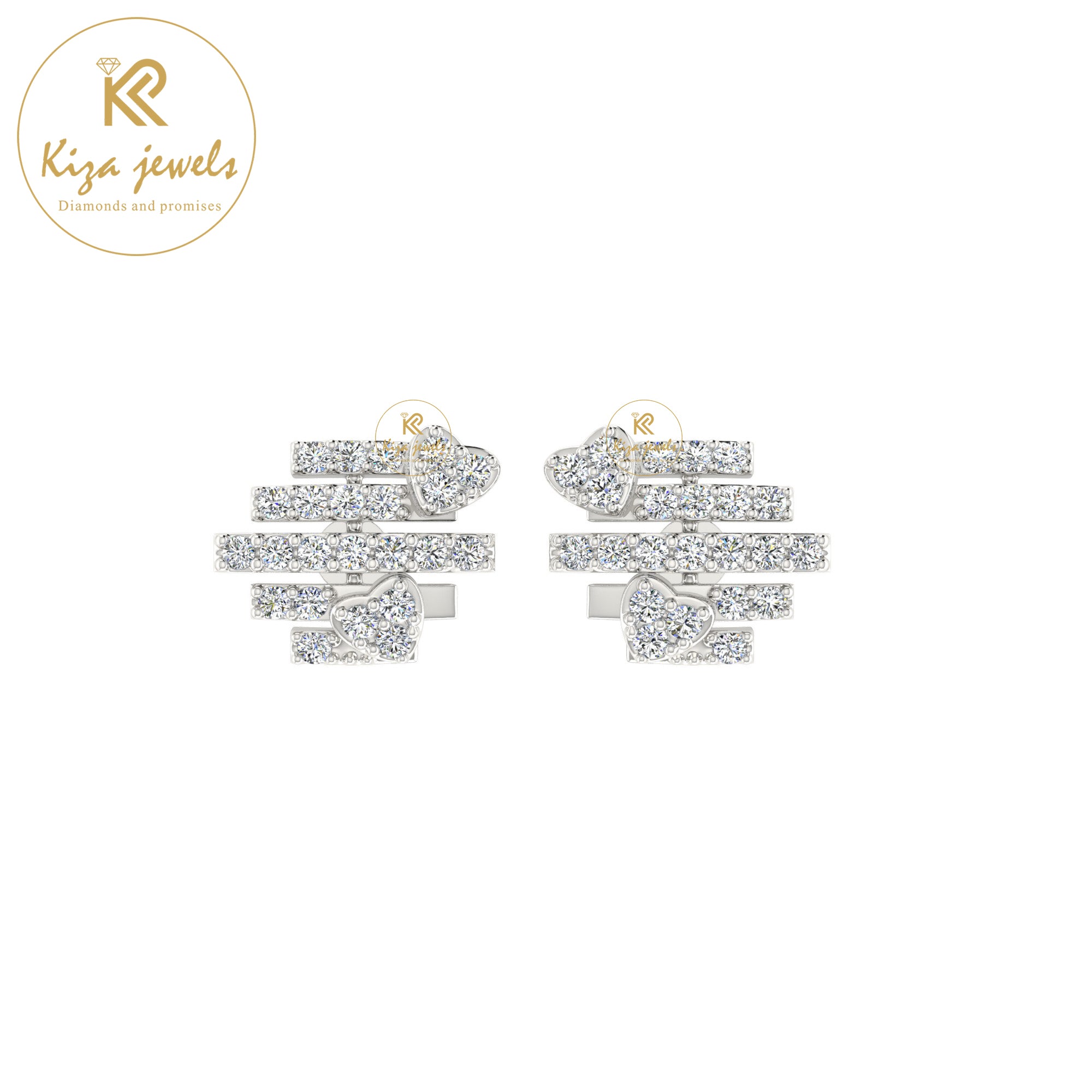 0.61 TDW Round Cut Diamond Women's Stud Earring