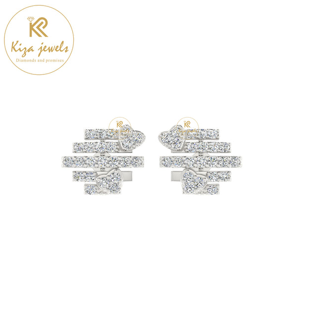 0.61 TDW Round Cut Diamond Women's Stud Earring