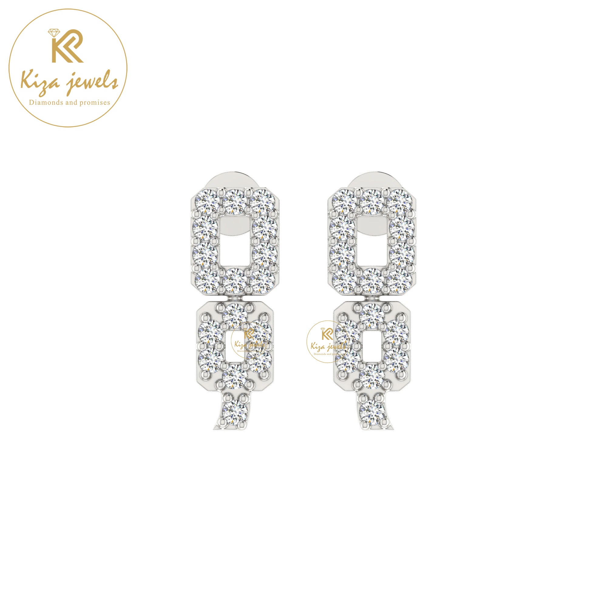 0.28 TDW Round Cut Diamond Women's Stud Earring