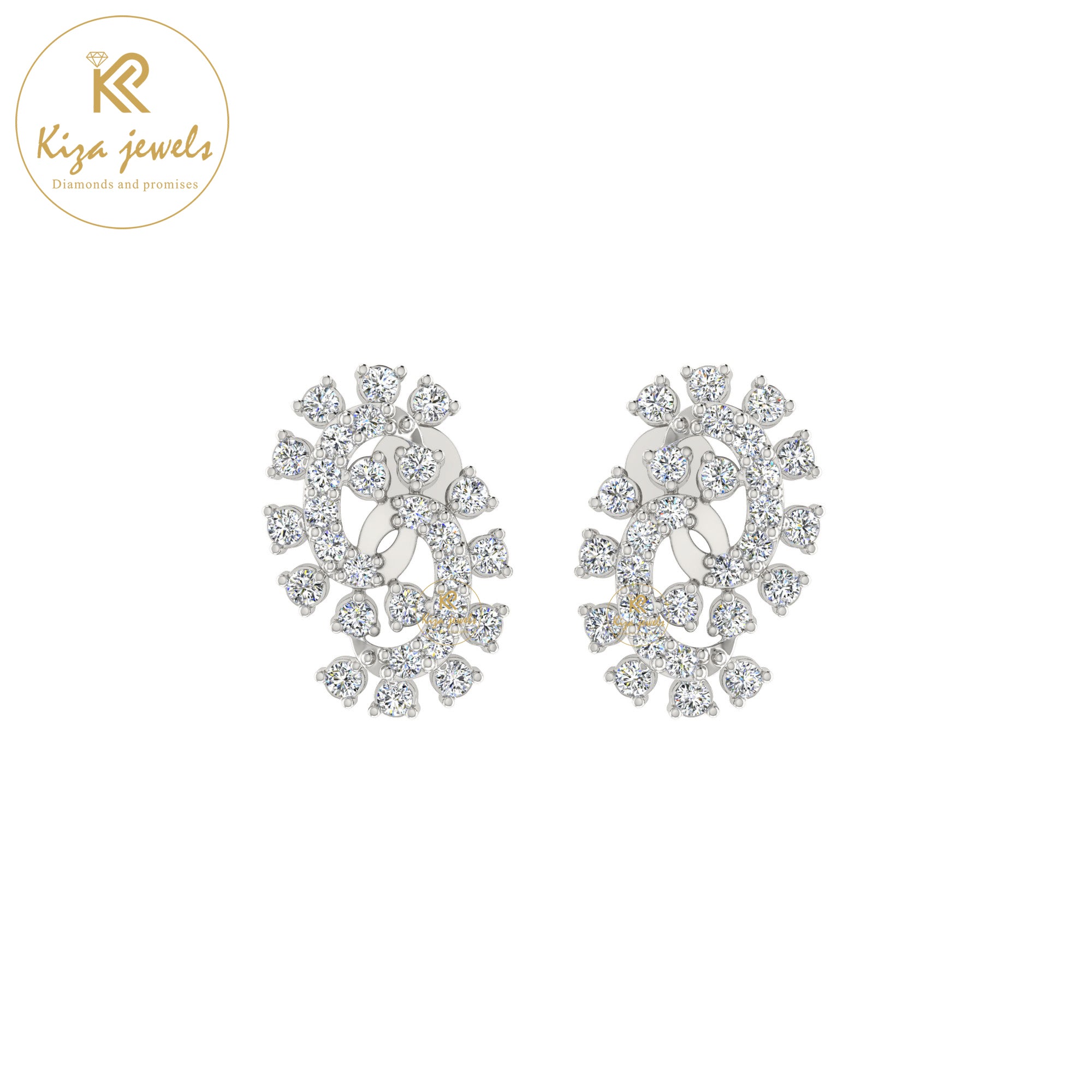 0.42 TDW Round Cut Diamond Women's Stud Earring