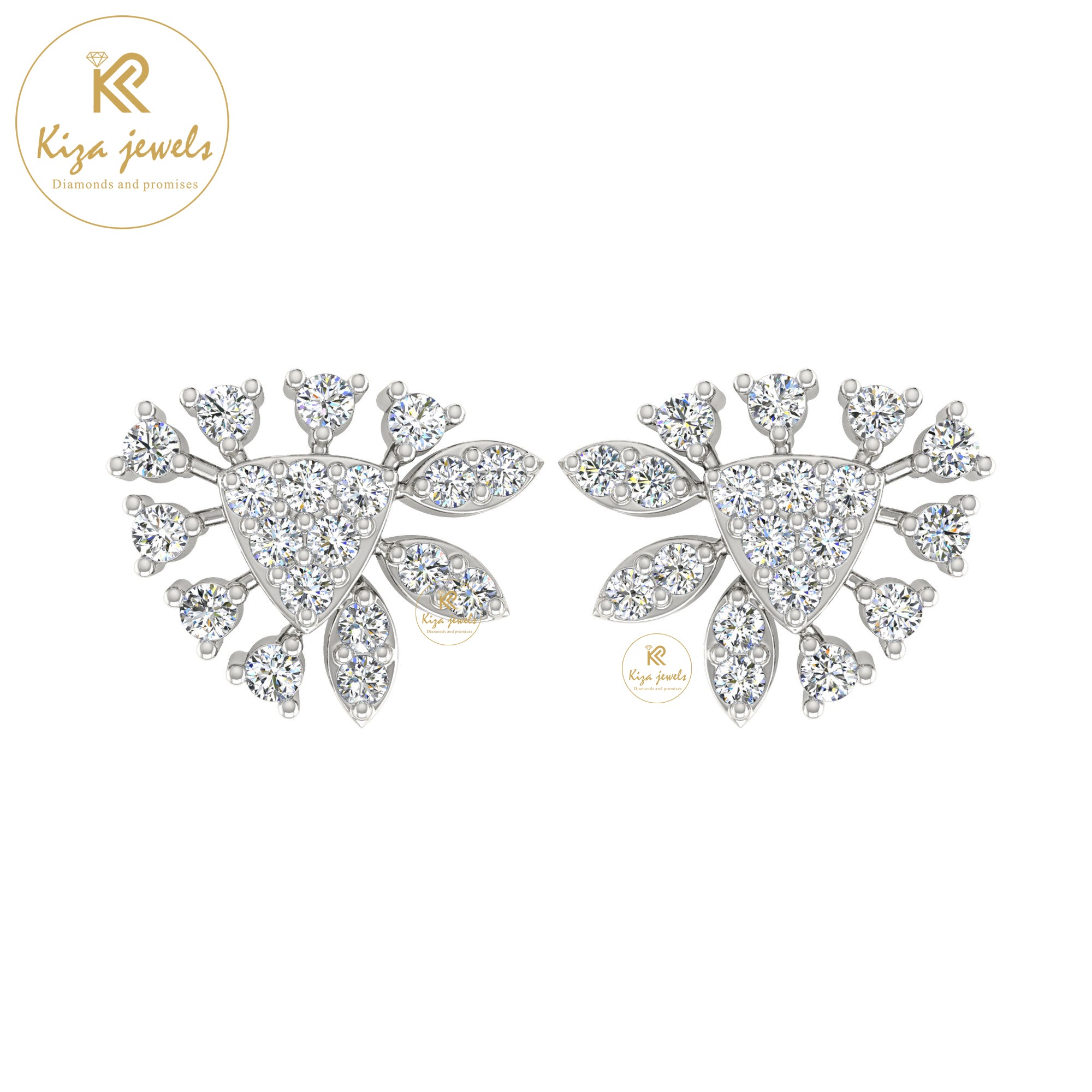 0.38 TDW Round Cut Diamond Women's Stud Earring