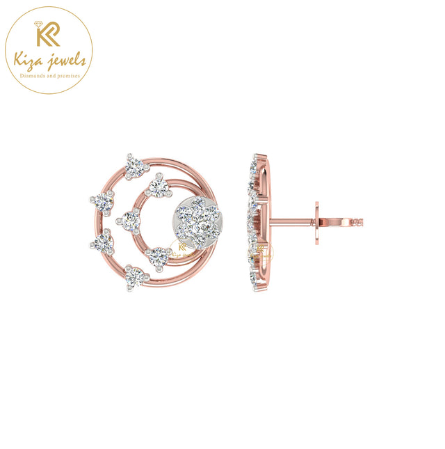 0.32 TDW Round Cut Diamond Women's Stud Earring