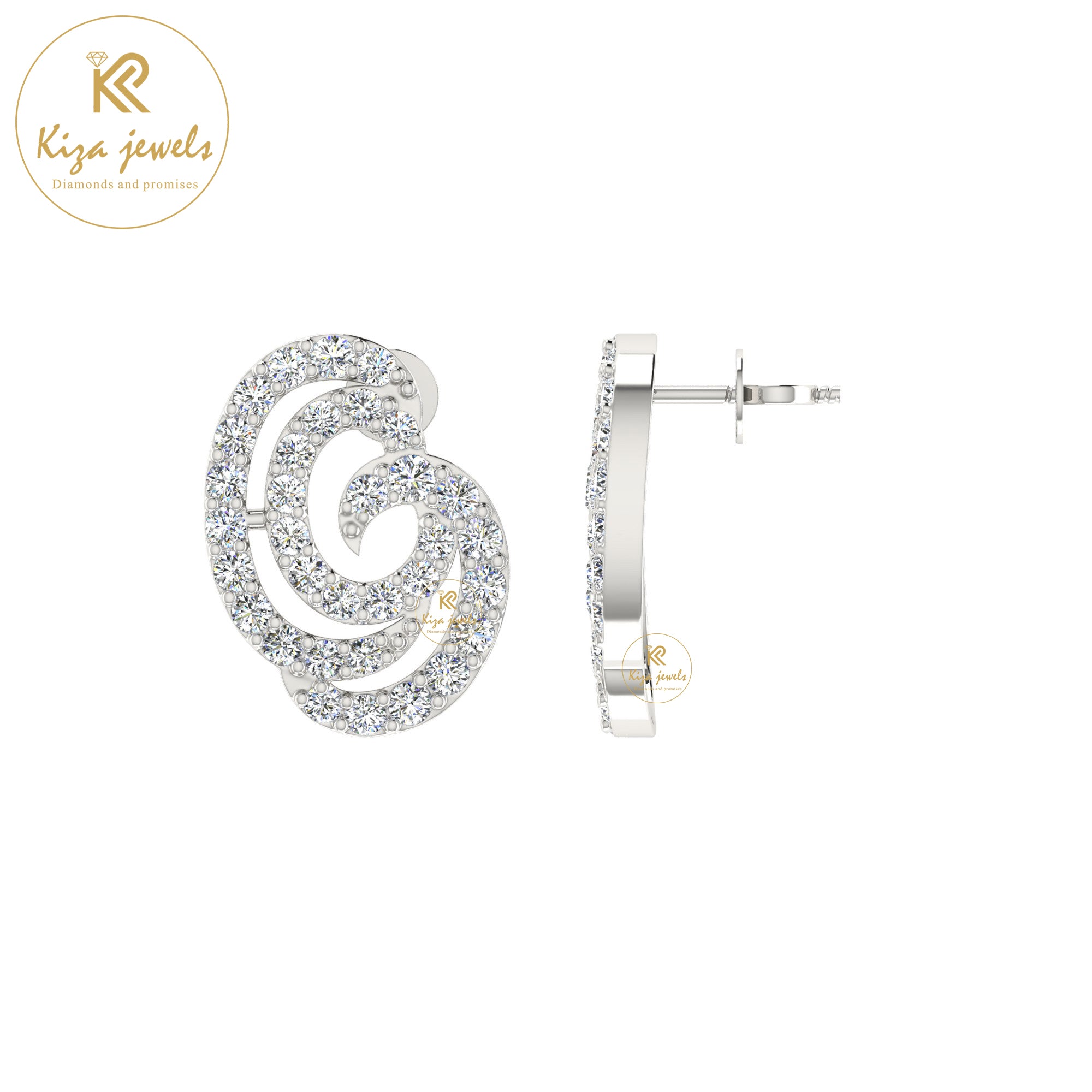 0.80 TDW Round Cut Diamond Women's Stud Earring