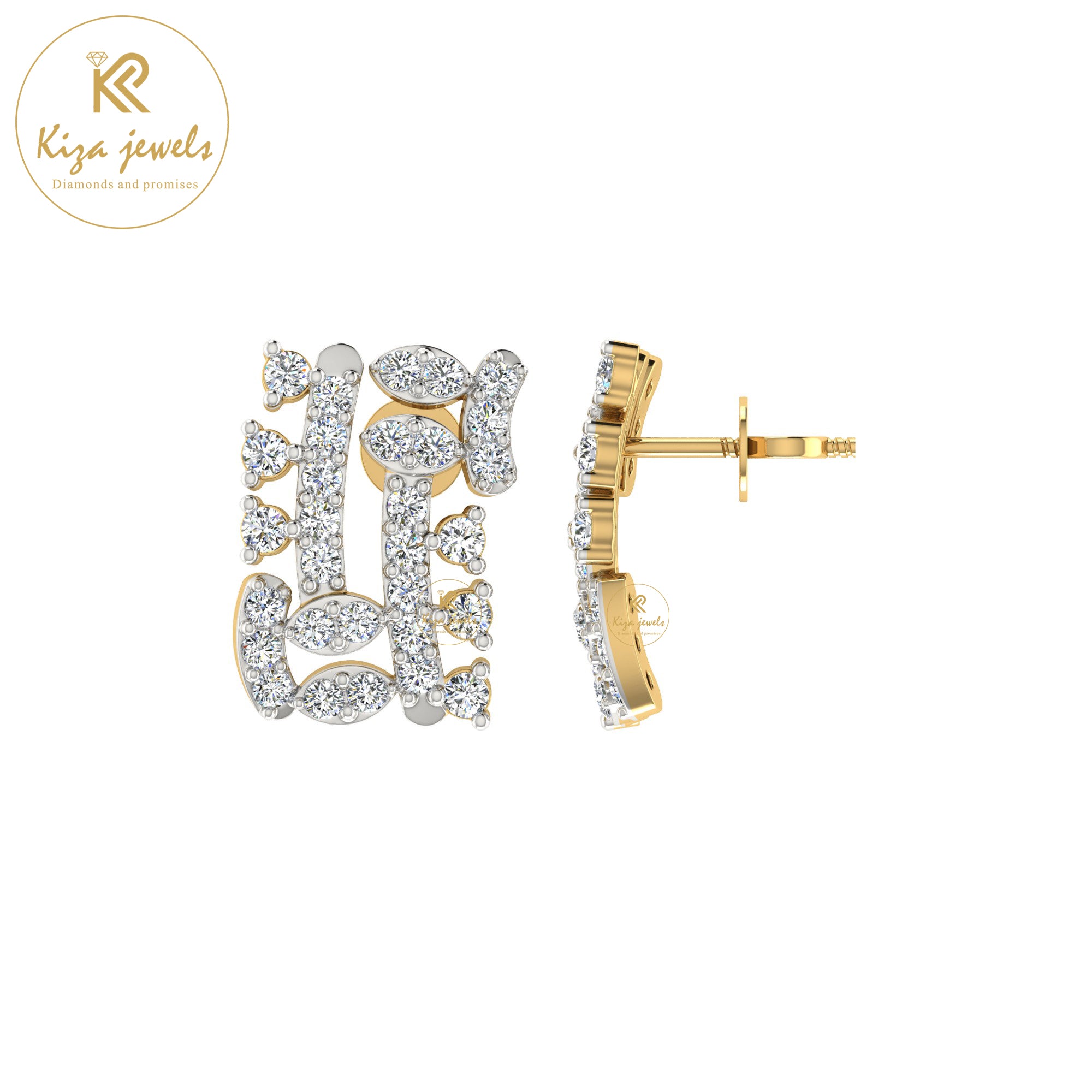 0.55 TDW Round Cut Diamond Women's Stud Earring