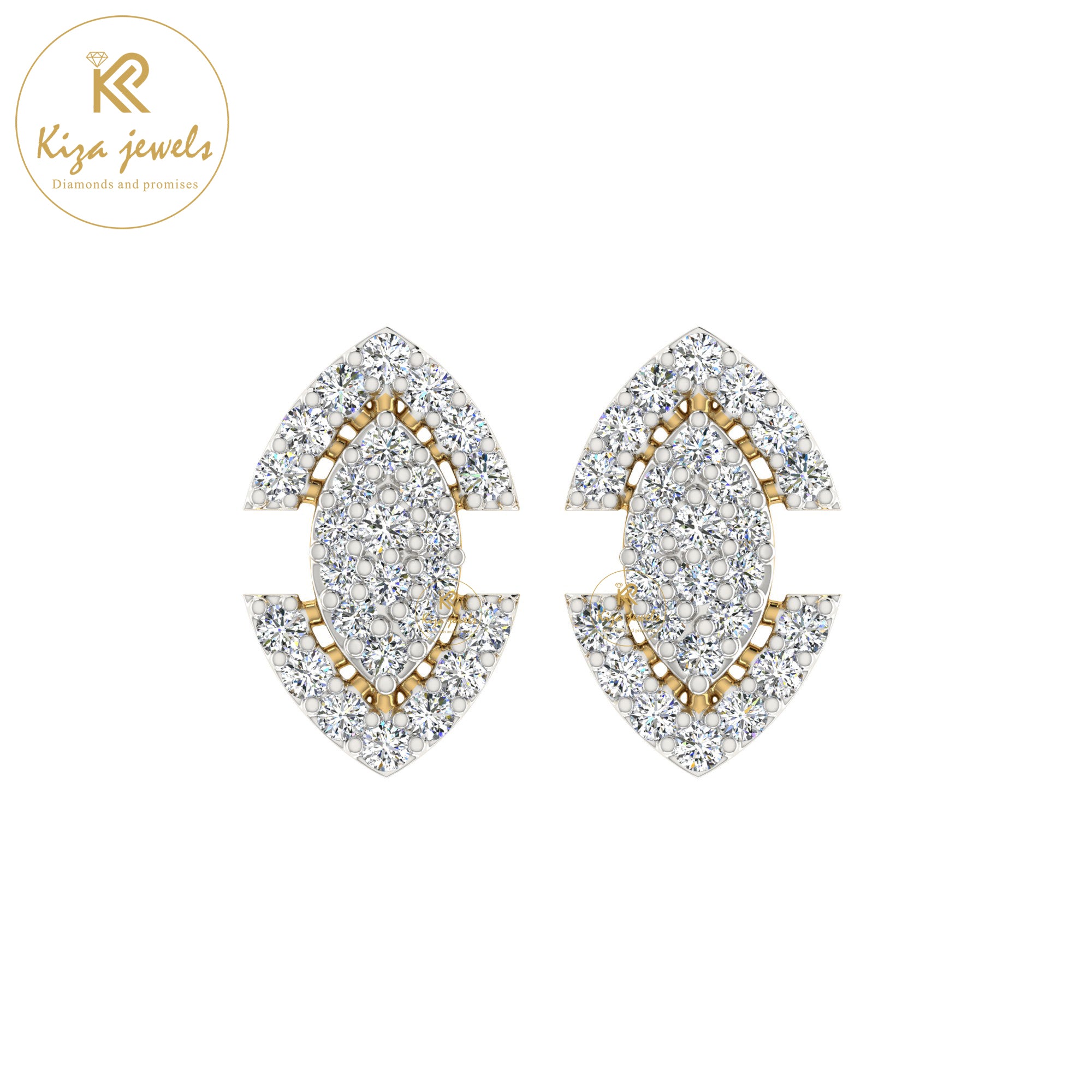 0.48 TDW Round Cut Diamond Women's Stud Earring