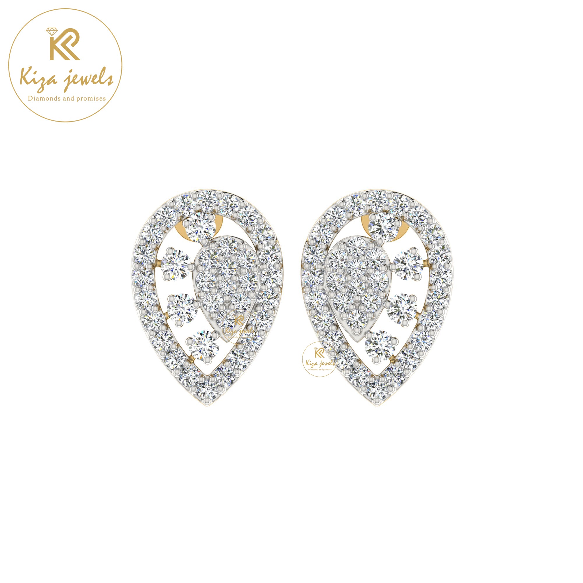 0.84 TDW Round Cut Diamond Women's Stud Earring