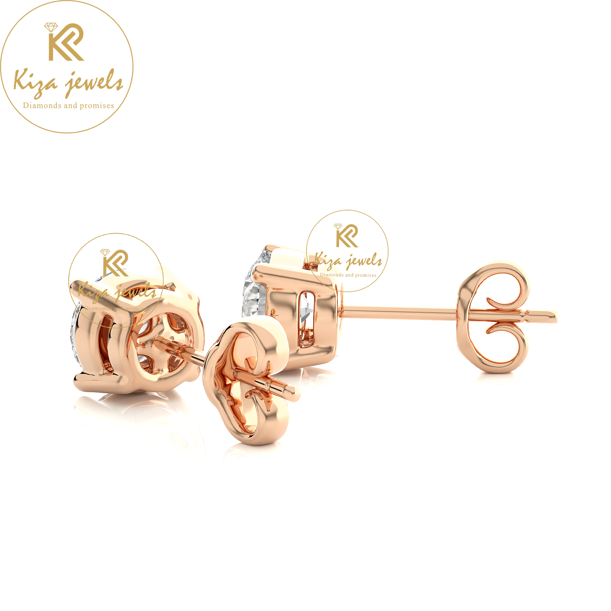 0.94 TDW Round Cut Diamond Women's Stud Earring