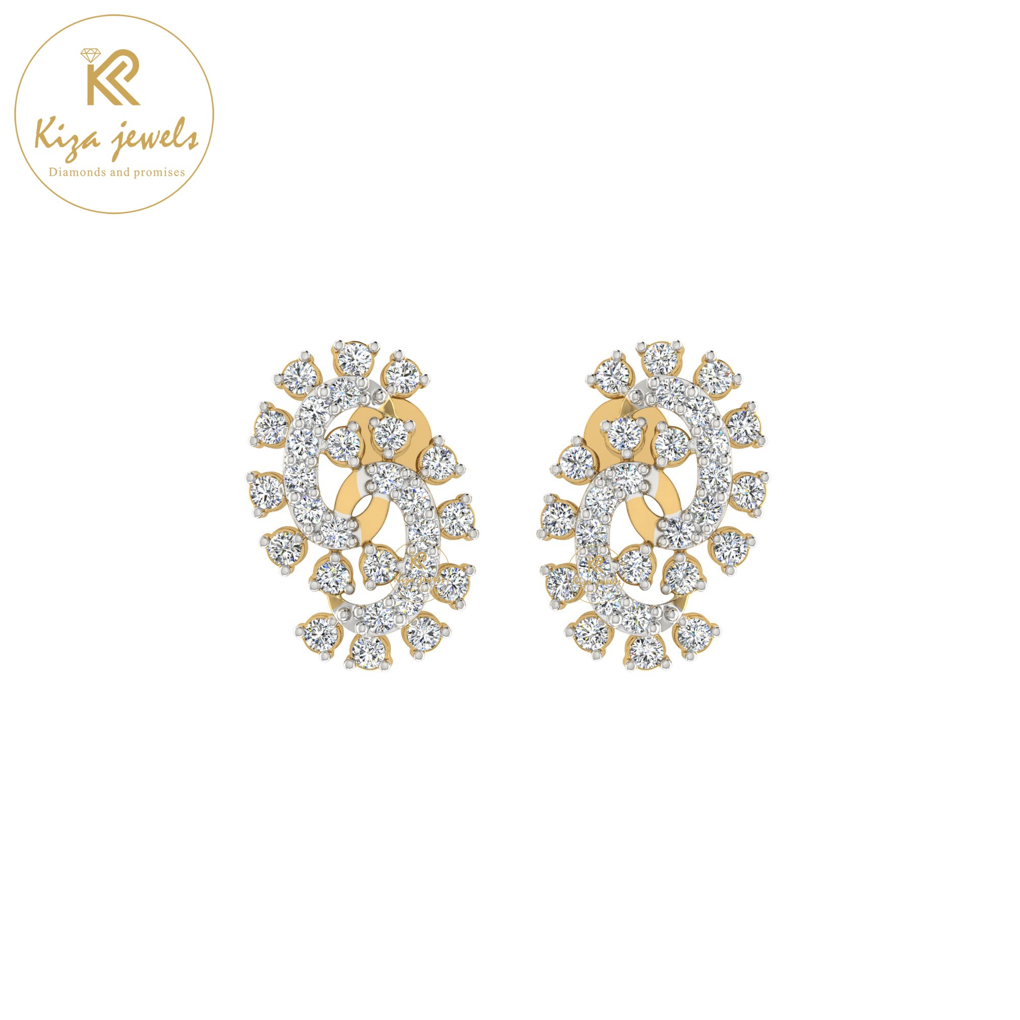 0.42 TDW Round Cut Diamond Women's Stud Earring