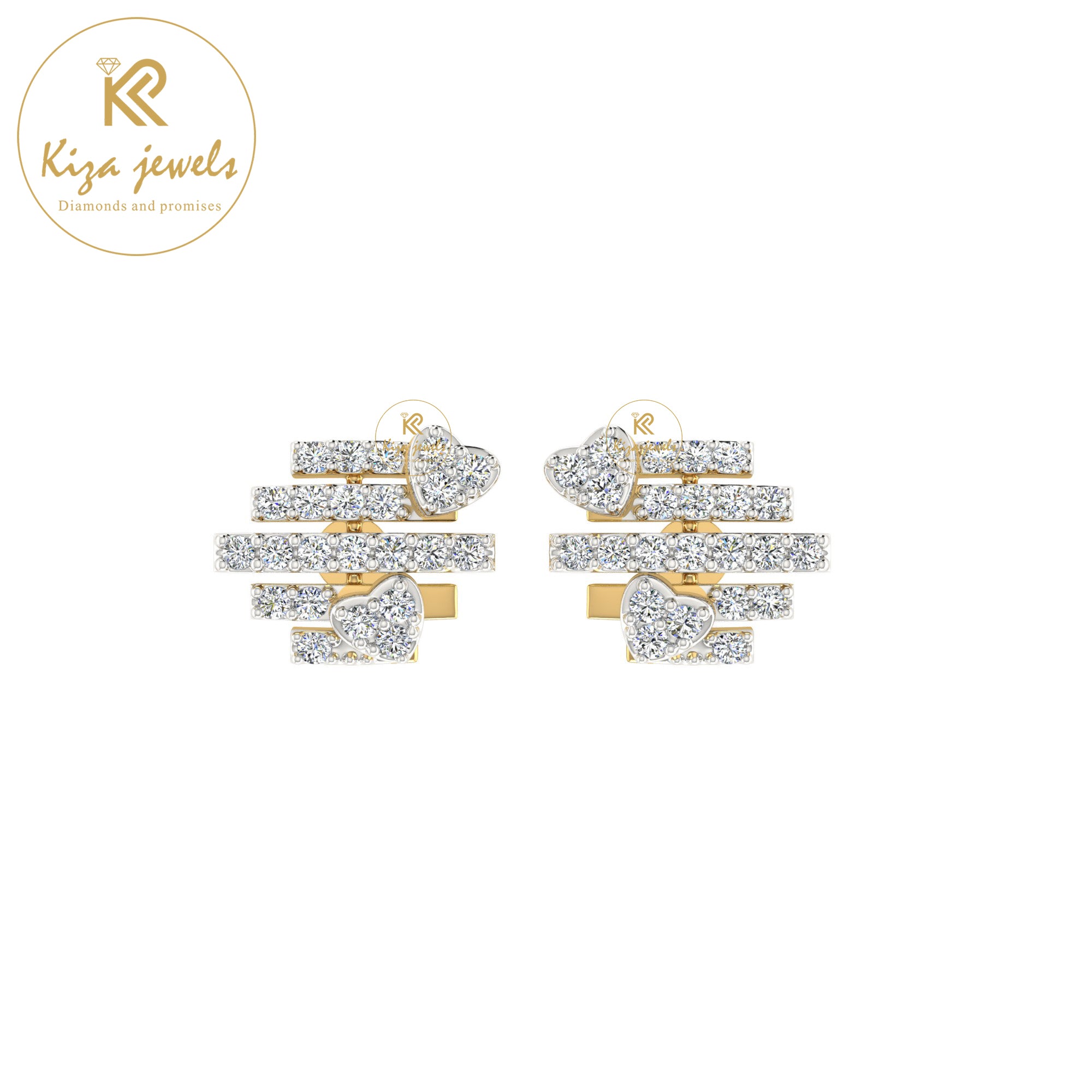 0.61 TDW Round Cut Diamond Women's Stud Earring