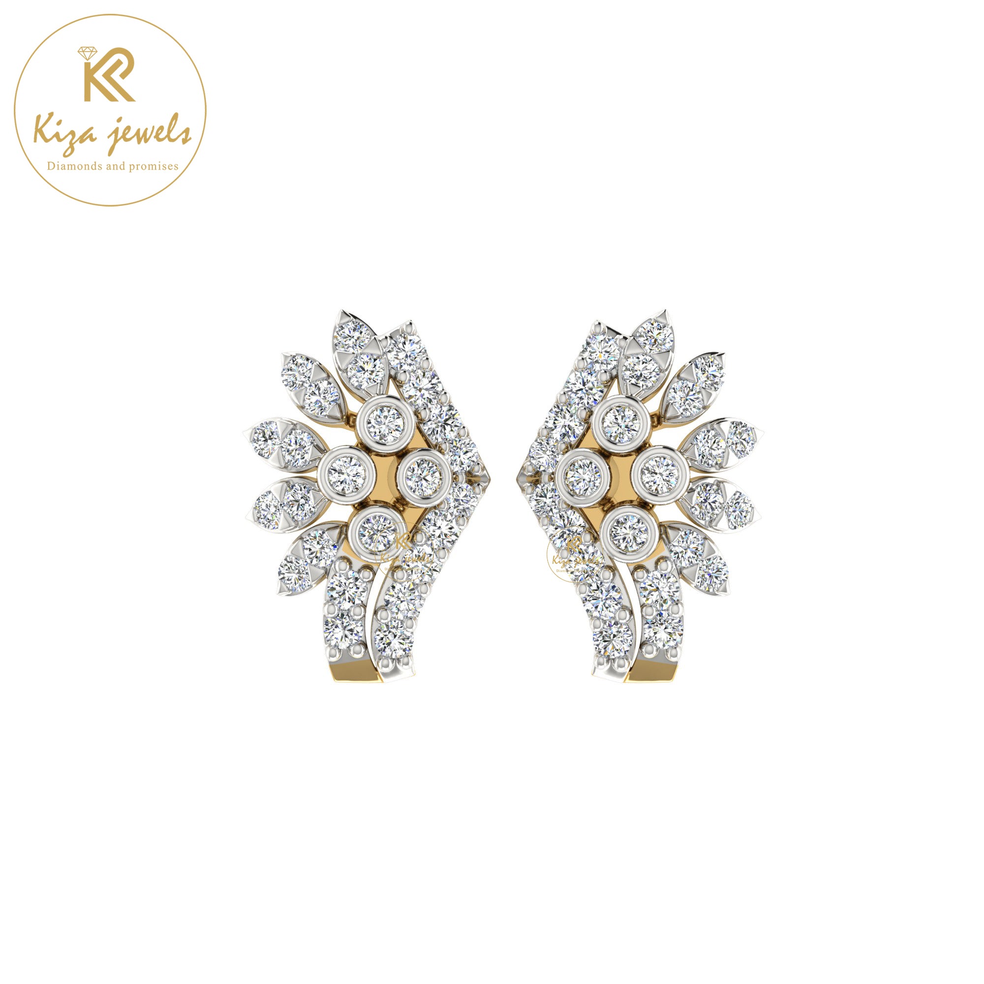 0.36 TDW Round Cut Diamond Women's Stud Earring