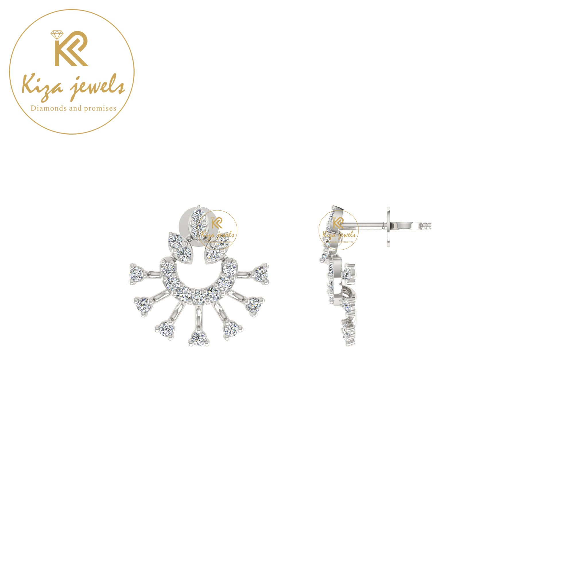0.26 TDW Round Cut Diamond Stud Earring