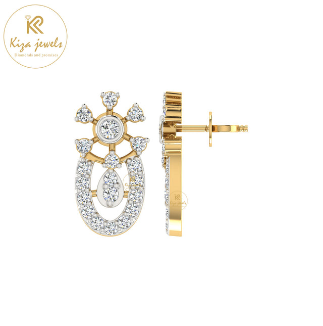 0.41 TDW Round Cut Diamond Women's Stud Earring