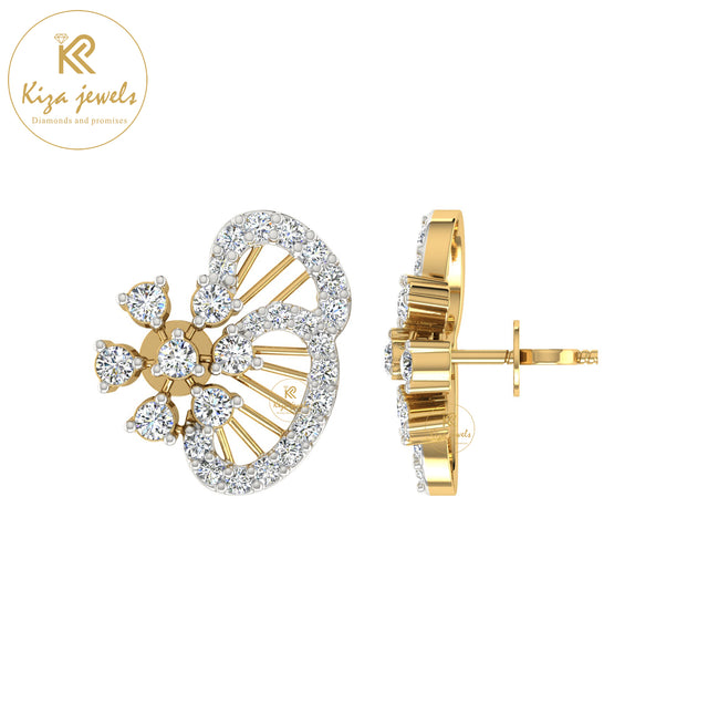 0.54 TDW Round Cut Diamond Women's Stud Earring