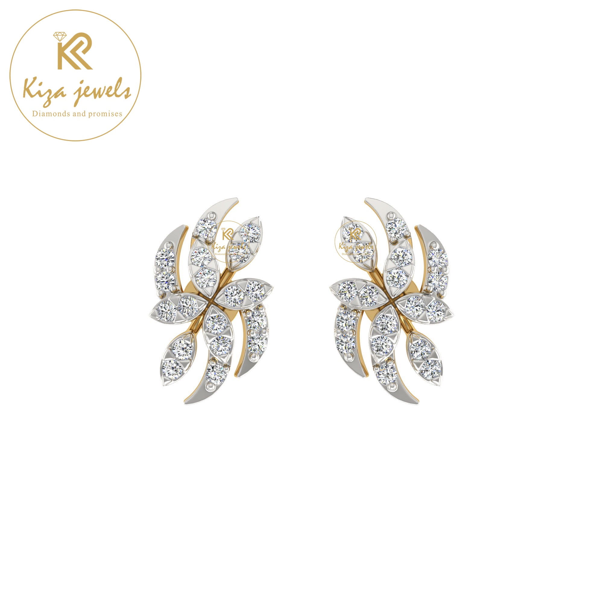 0.23 TDW Round Cut Diamond Womnen's Stud Earring