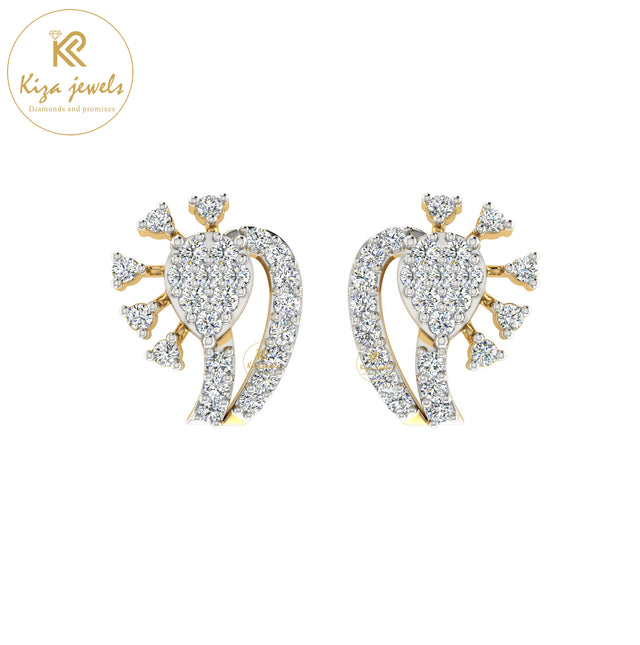 0.41 TDW Round Cut Diamond Women's Stud Earring