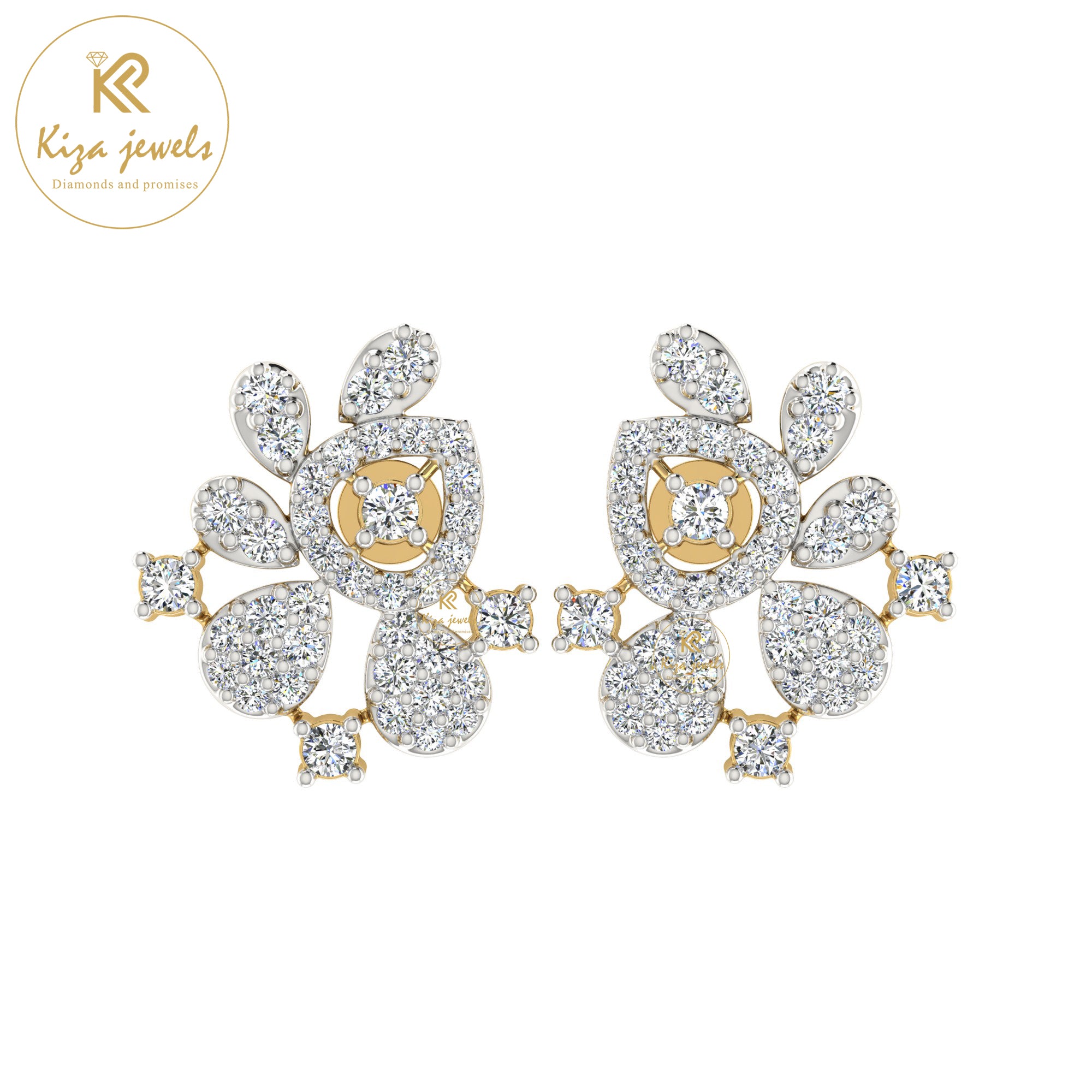 0.72 TDW Round Cut Diamond Women's Stud Earring