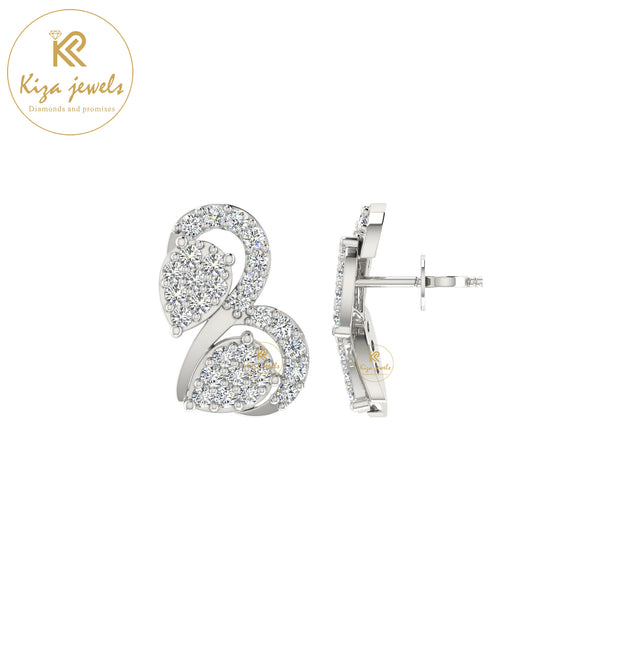 0.52 TDW Round Cut Diamond Women's Stud Earring