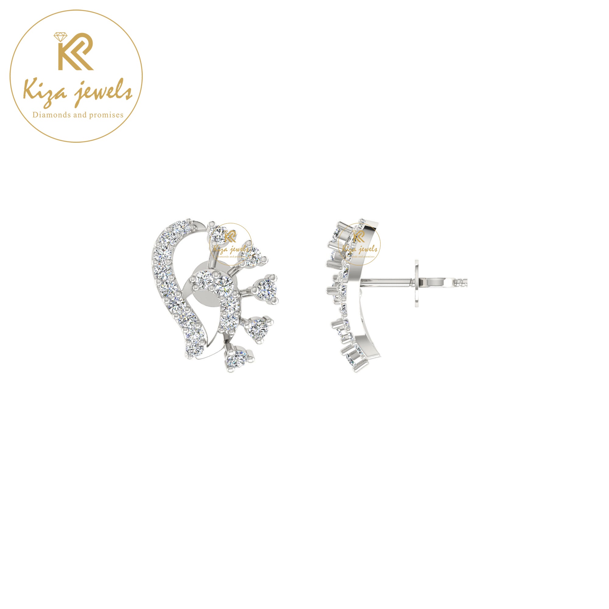 0.35 TDW Round Cut Diamond Women's Stud Earring