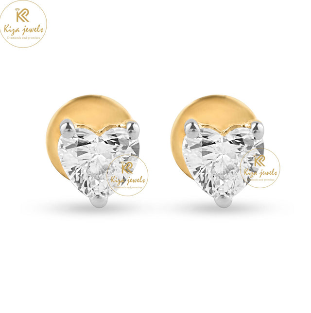 0.33 TDW Heart Cut Diamond Stud Earring