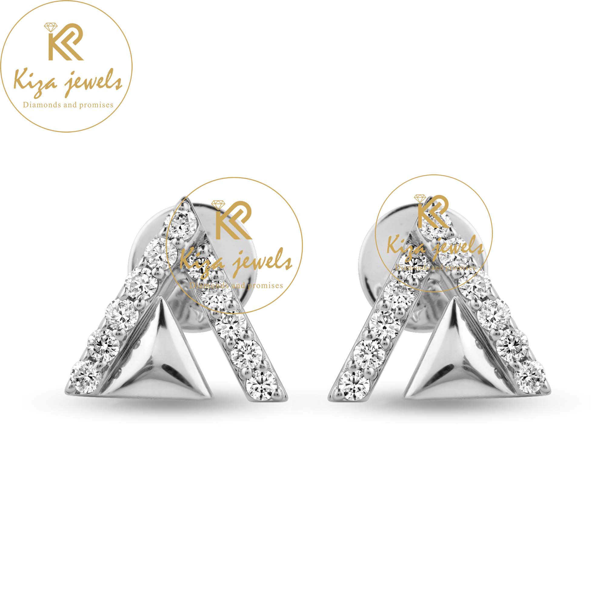 0.266 TDW Round Cut Diamond Stud Earring