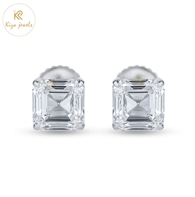 1.60 TDW Asscher Cut Diamond Stud Earring