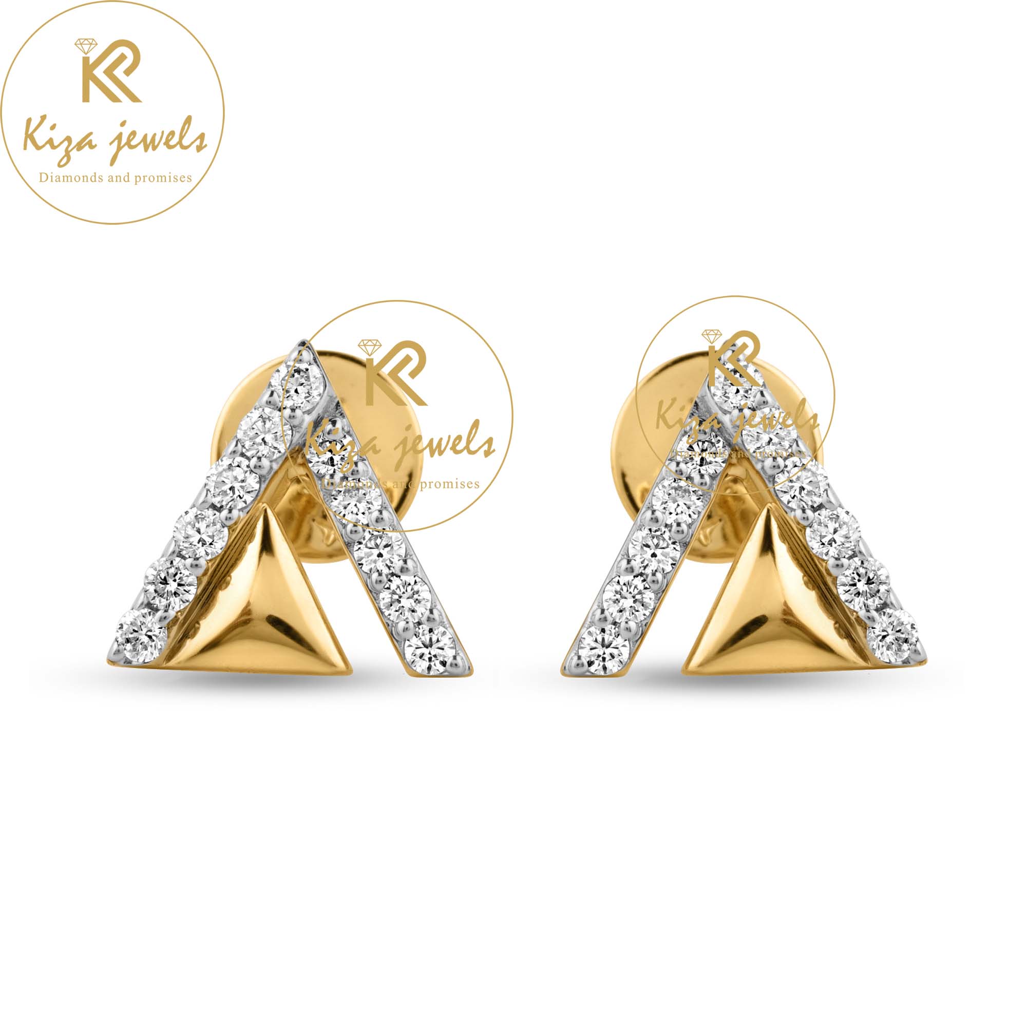 0.266 TDW Round Cut Diamond Stud Earring