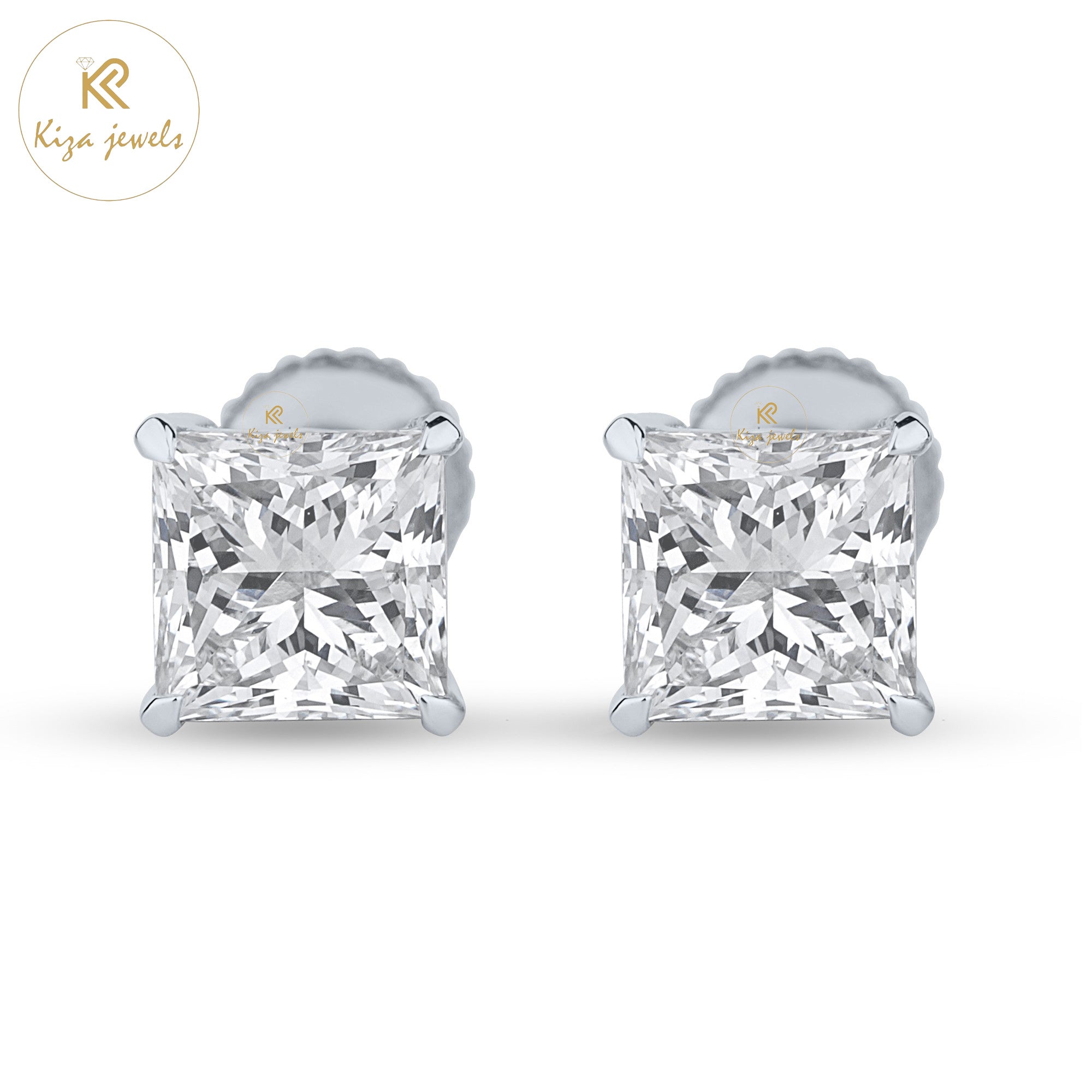 0.20 TDW Princess Cut Diamond Stud Earring