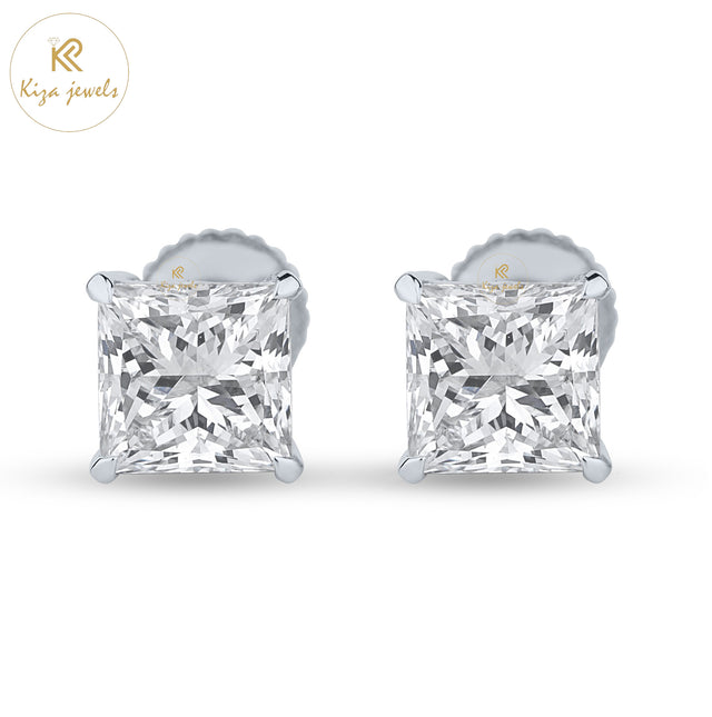 0.20 TDW Princess Cut Diamond Stud Earring